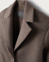 RECO325Manteau Long Double Face Tissé Tweed - Tweed Millet