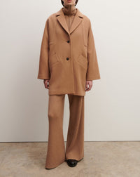 RECO595Manteau Oversize Double Face Découpes Géométriques - Vicuna