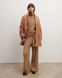 RECO595Manteau Oversize Double Face Découpes Géométriques - Vicuna