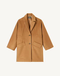 RECO595Manteau Oversize Double Face Découpes Géométriques - Vicuna