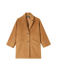 RECO595Manteau Oversize Double Face Découpes Géométriques - Vicuna