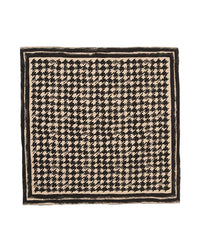 Silk houndstooth square - Sepia
