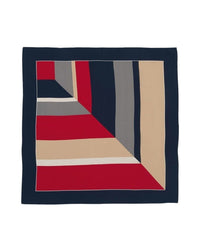 Carré de soie Graphique - Navy