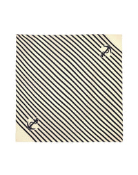 Cashmere stripes and anchors square - Natural & Navy