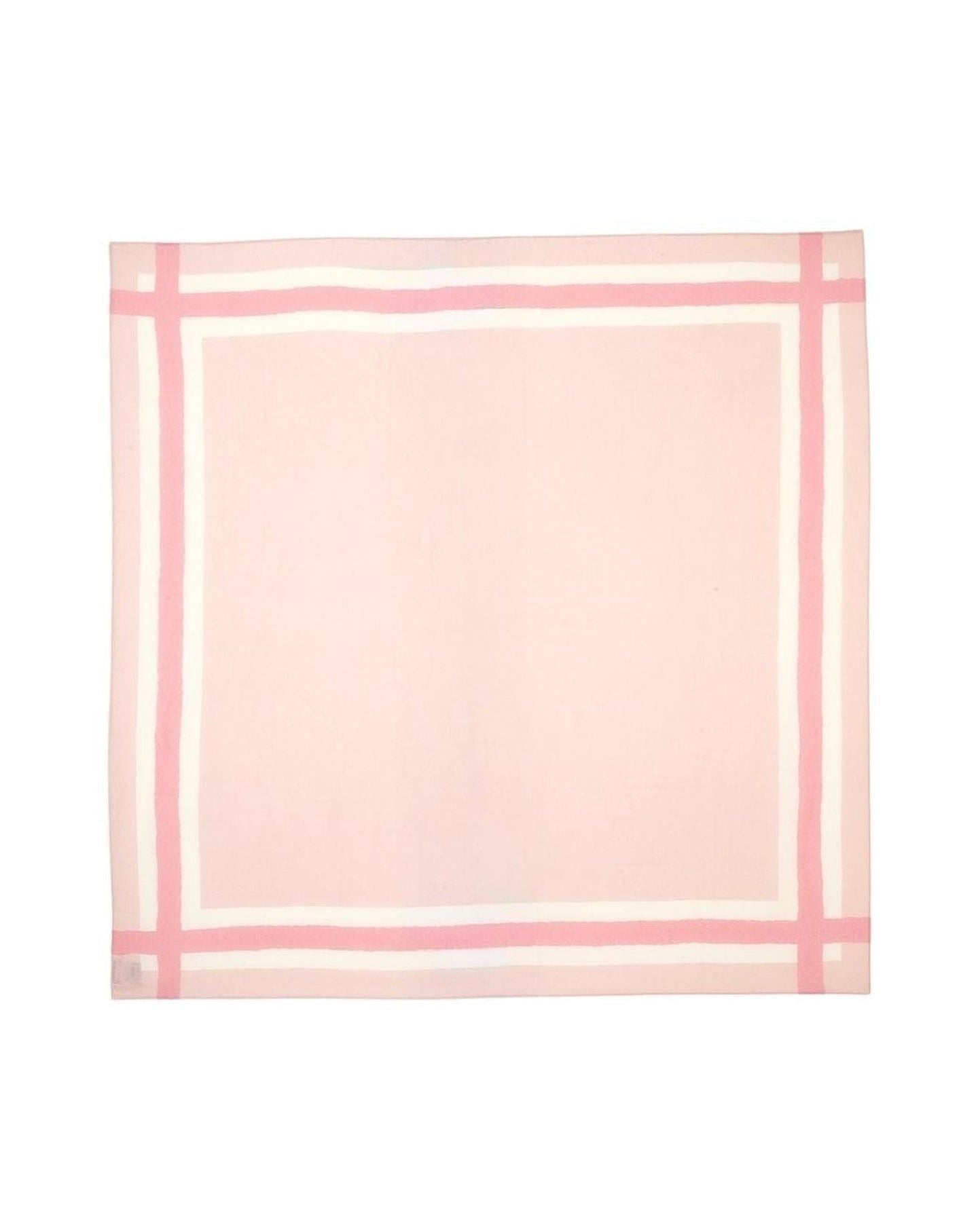 Square with cashmere borders - Aubepine mottled & Sorbet