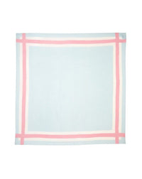 Cashmere square with borders - Vert d'Eau & Sorbet