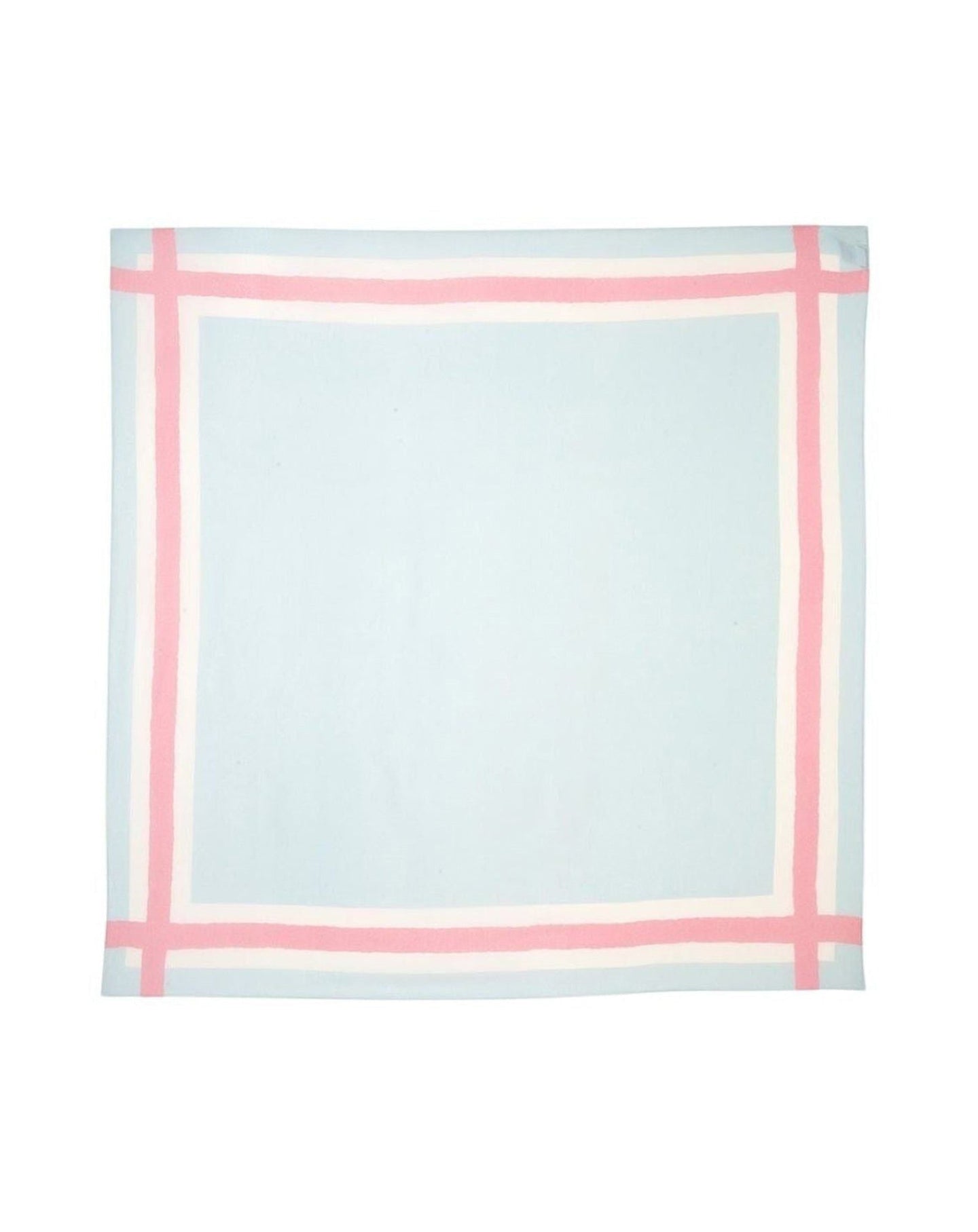 Cashmere square with borders - Vert d'Eau & Sorbet