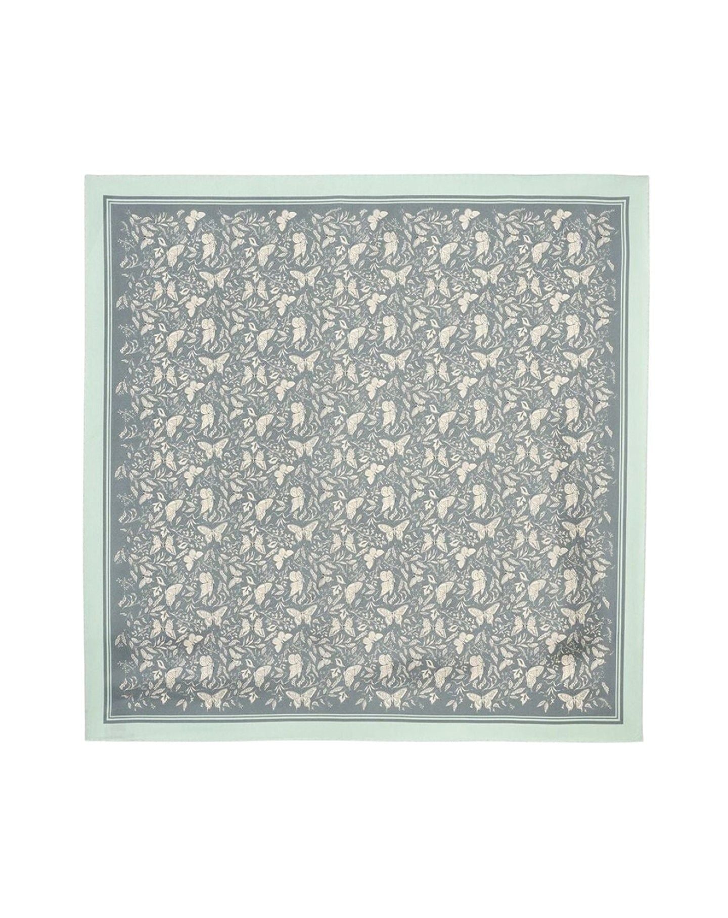 Carré de soie à imprimé papillons - Flanelle