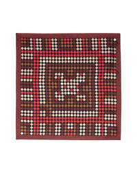 Diamond print silk square - Camel