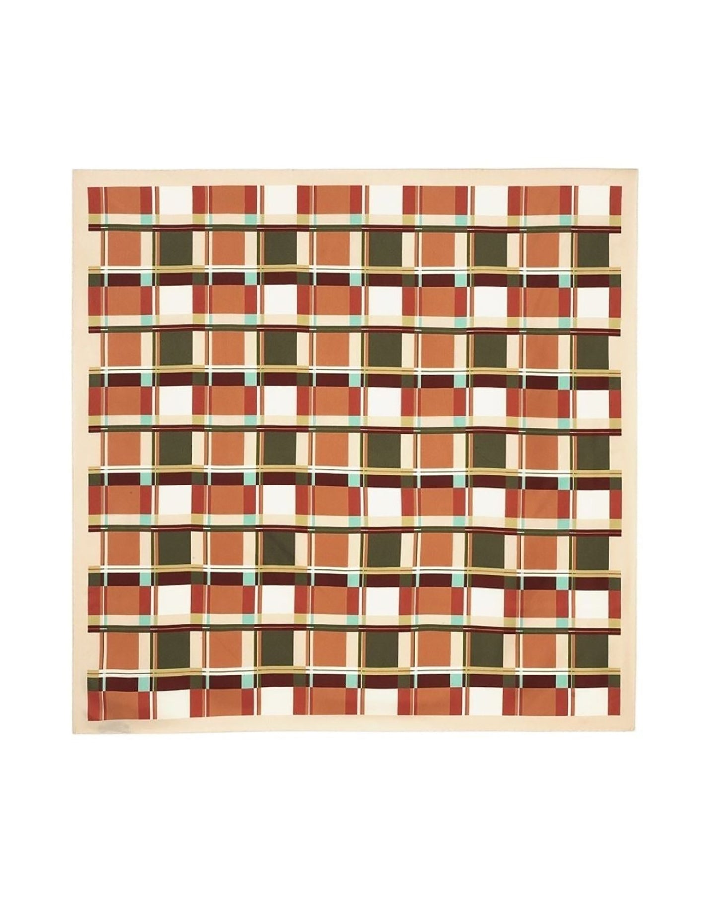 Carré imprimé mini damier en soie - Silk
