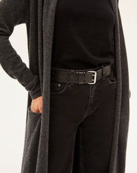Military leather belt - Black