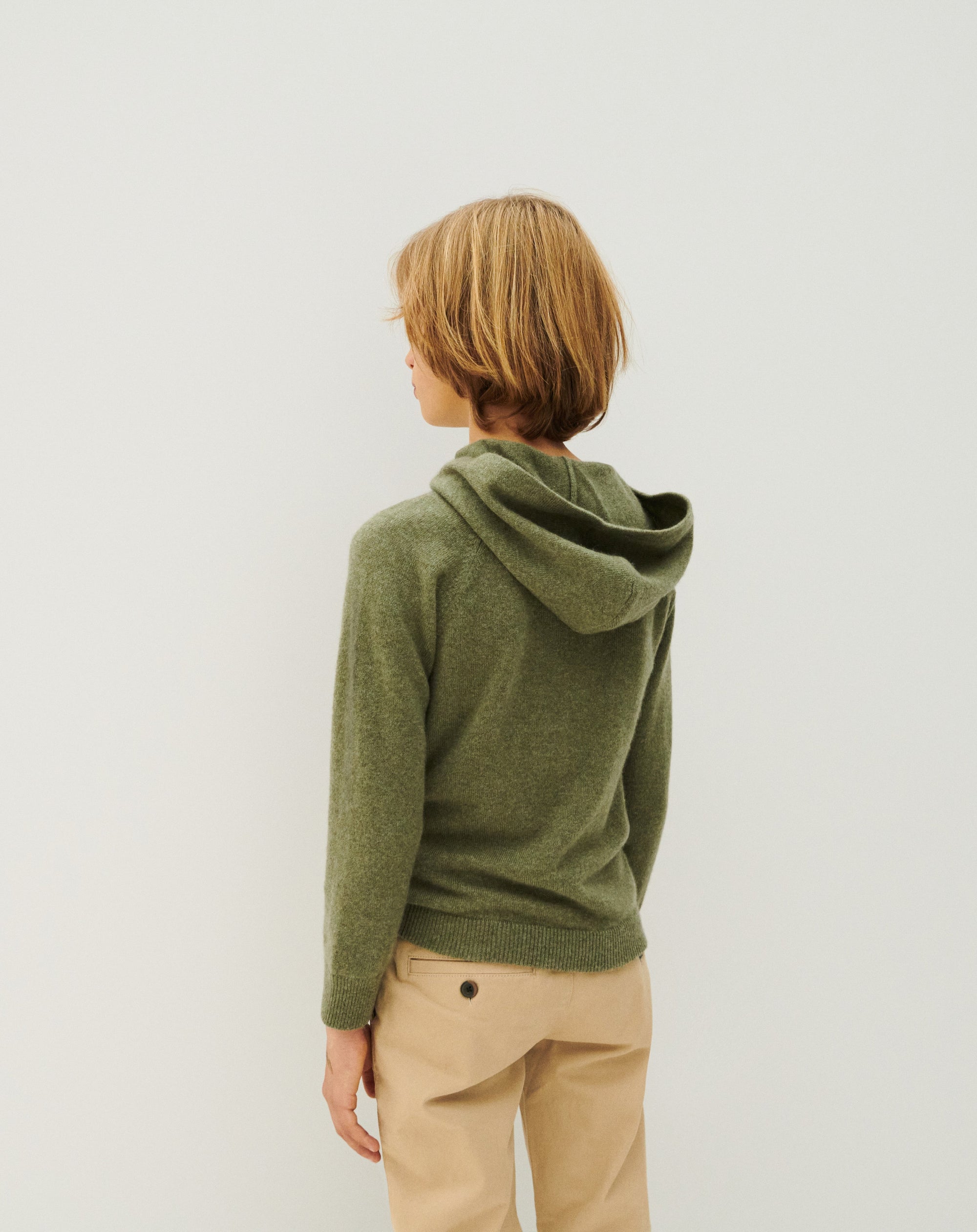 Cashmere hoodie - Khaki