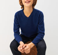 Pull col V en cachemire - Royal