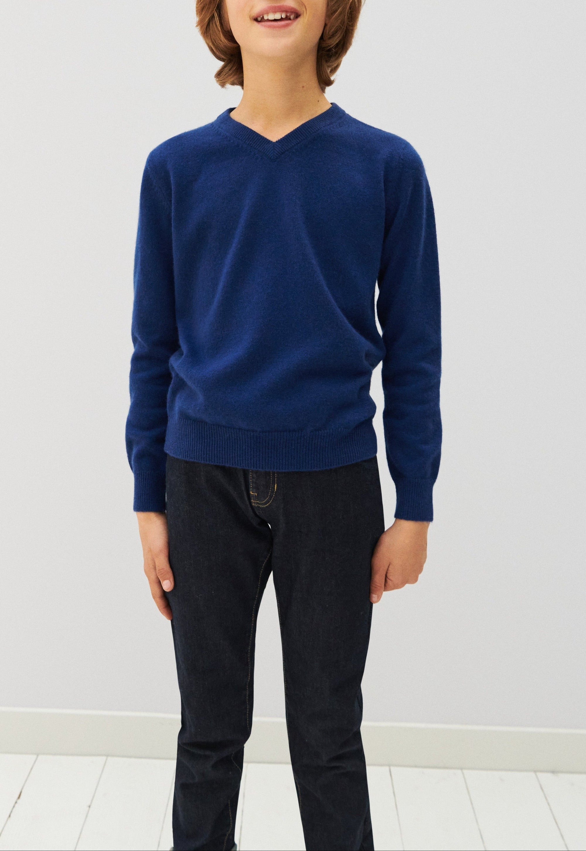 Pull col V en cachemire - Royal