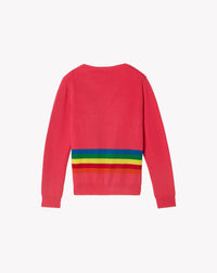 Pull ras de cou Arc-en-ciel en cachemire - Pitaya