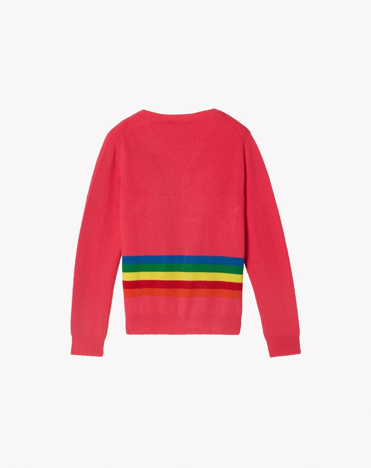 Pull ras de cou Arc-en-ciel en cachemire - Pitaya