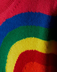 Pull ras de cou Arc-en-ciel en cachemire - Pitaya