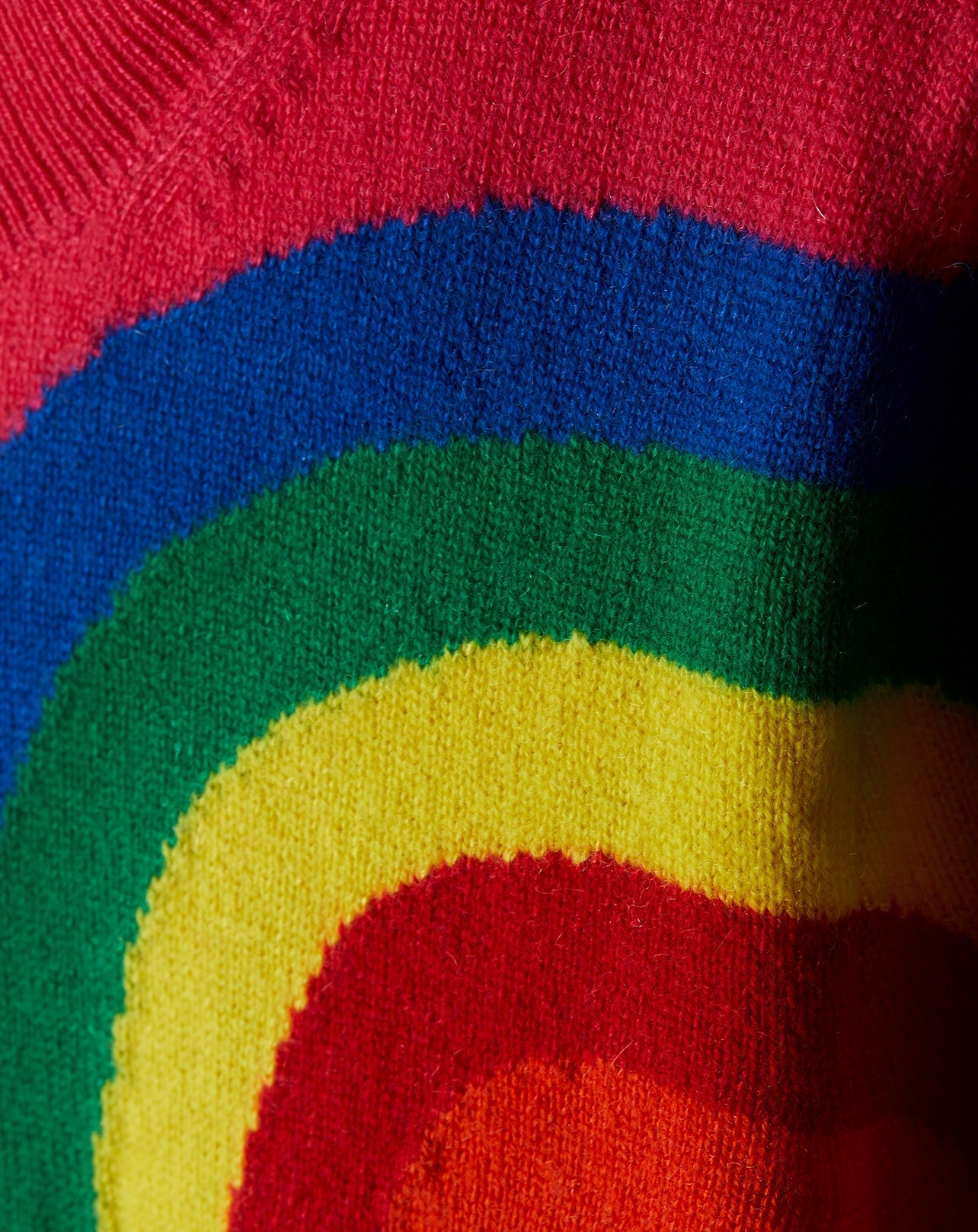 Pull ras de cou Arc-en-ciel en cachemire - Pitaya