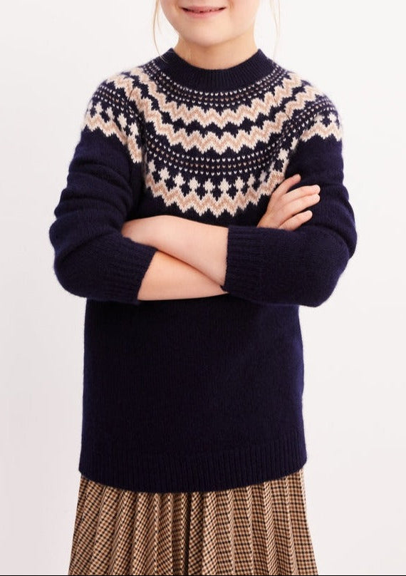 Cashmere snow jumper - Navy