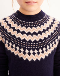 Cashmere snow jumper - Navy