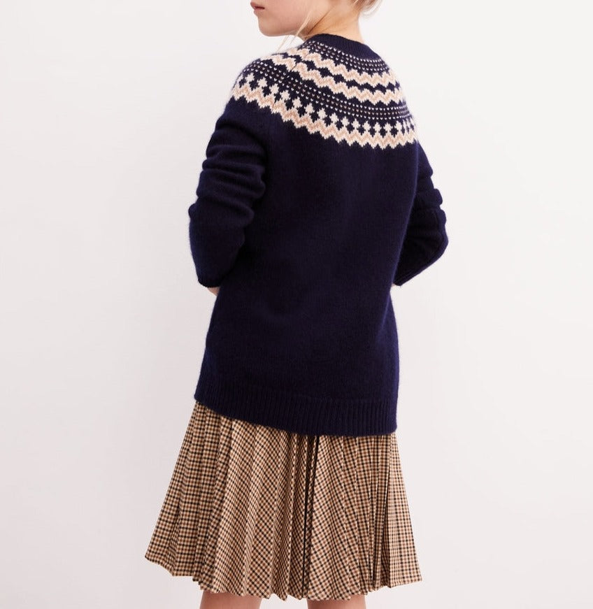 Cashmere snow jumper - Navy