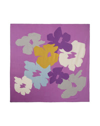 Romantic cashmere flowers printed square - Clématite
