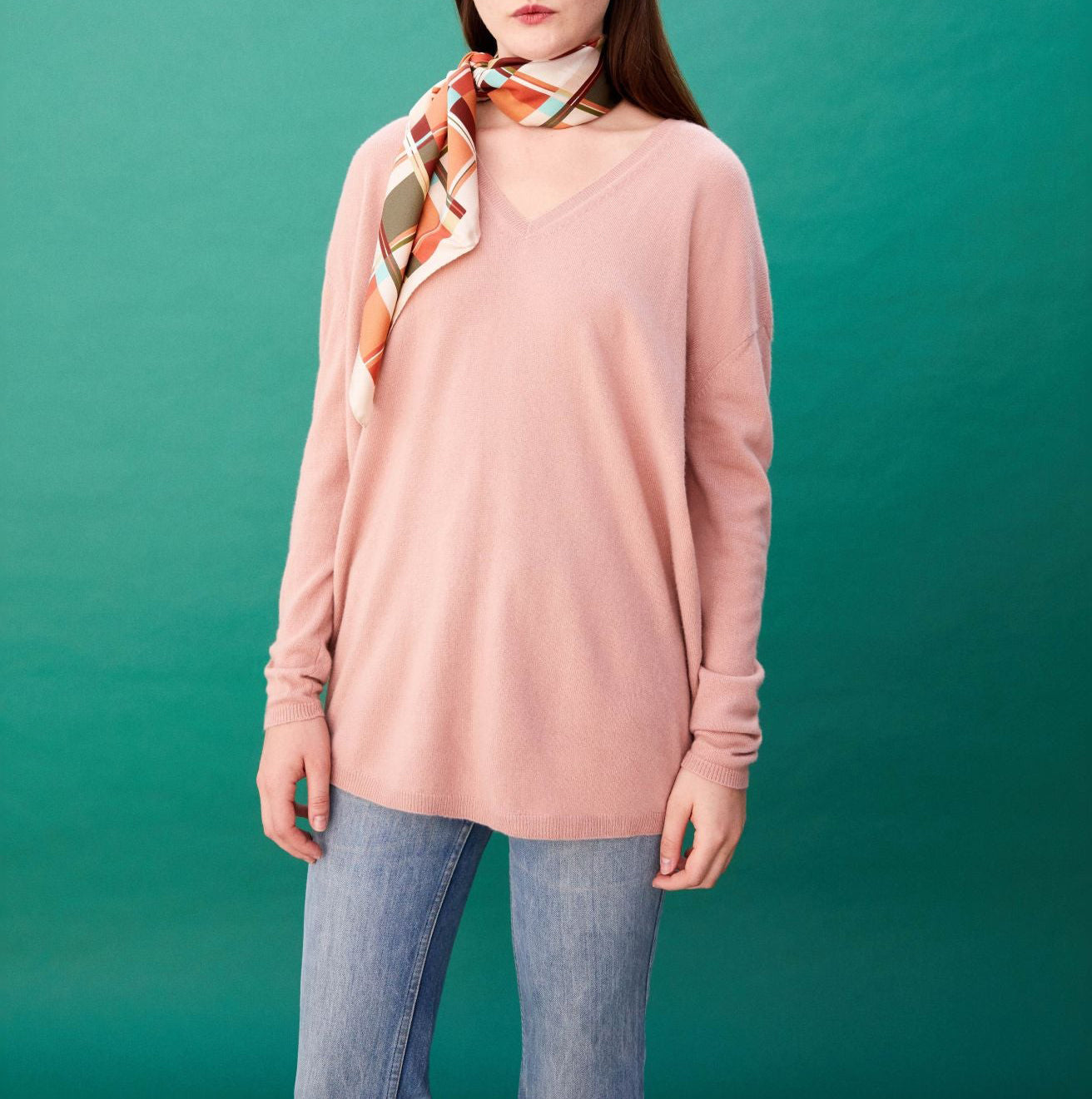 Oversized cashmere jumper - Blush
