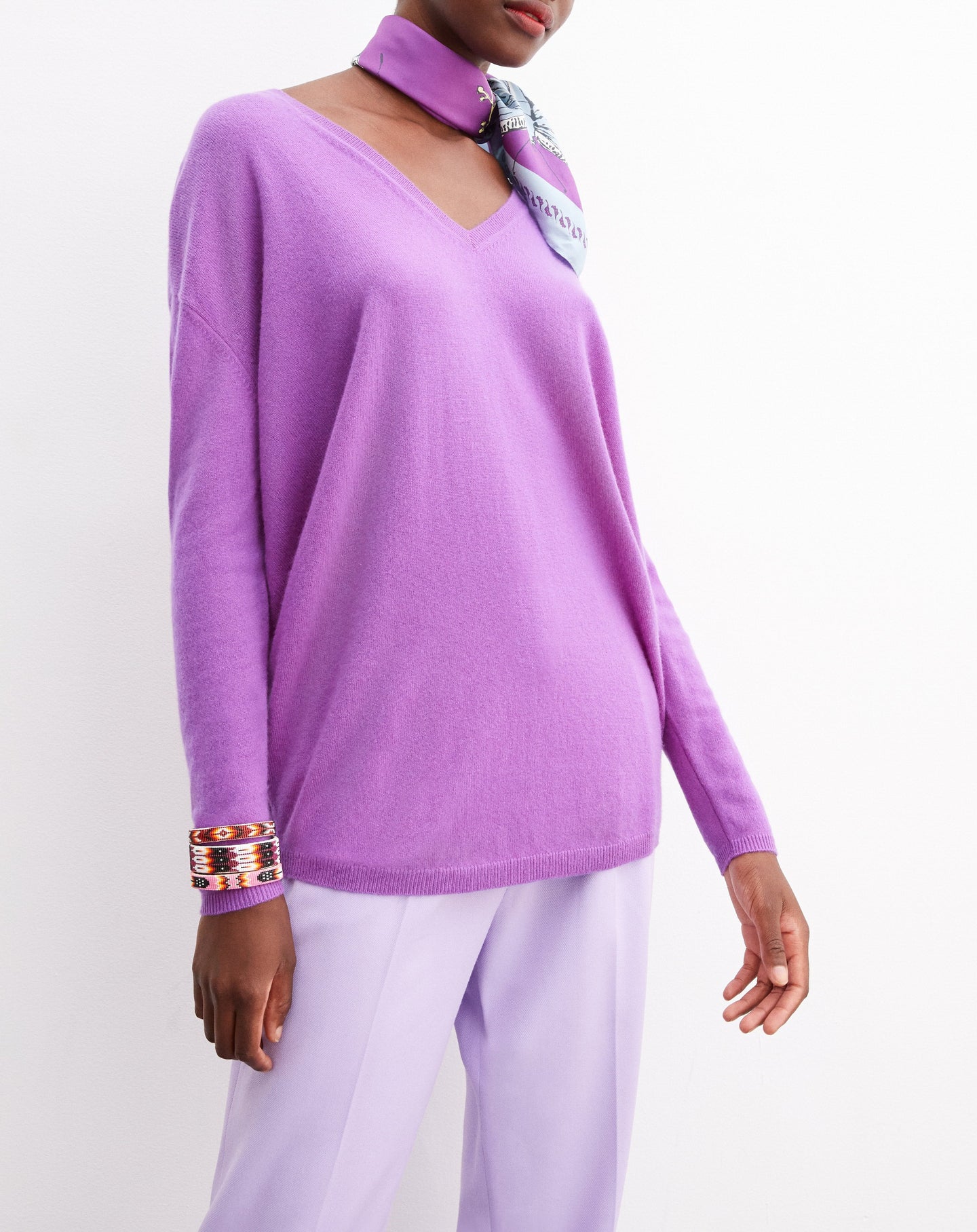 Oversized cashmere jumper - Vert d'Eau
