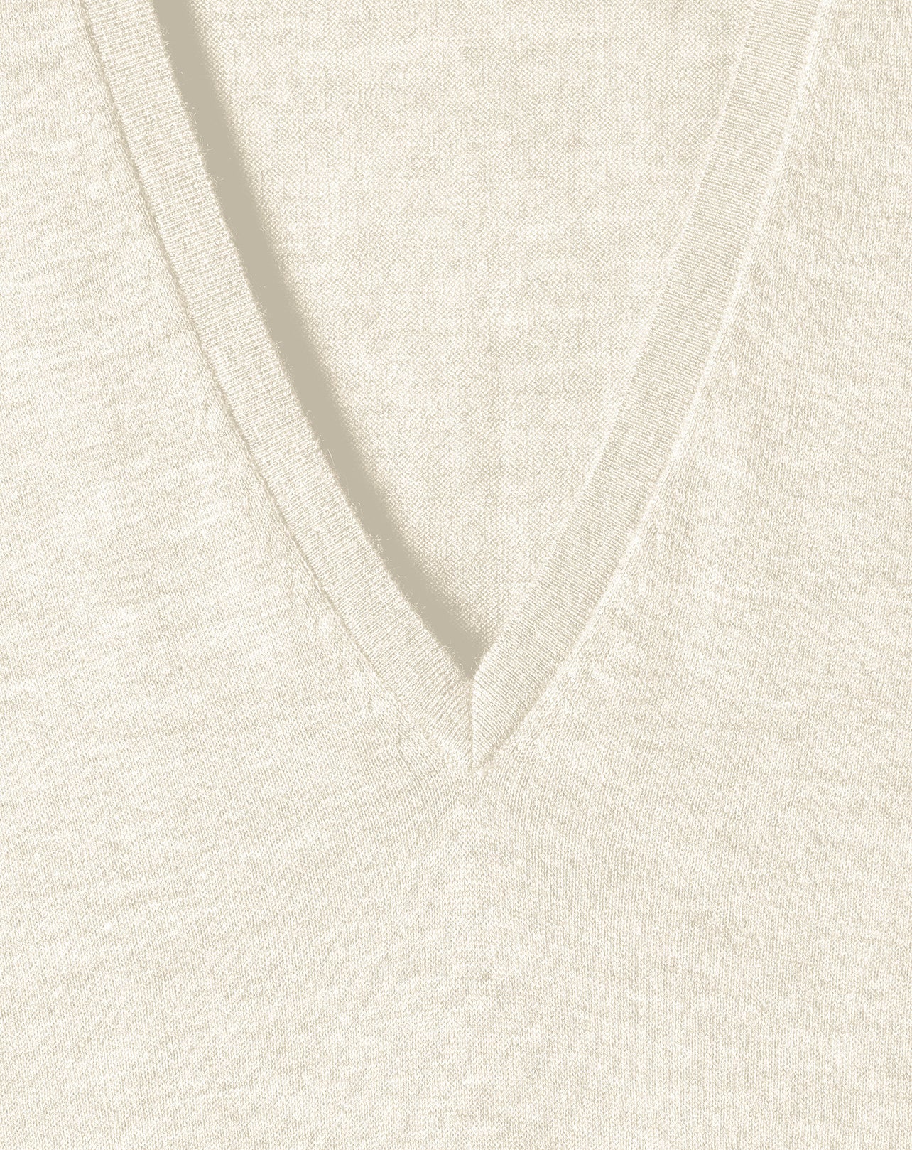 Ultra-fine cashmere oversized V-neck jumper - Natural