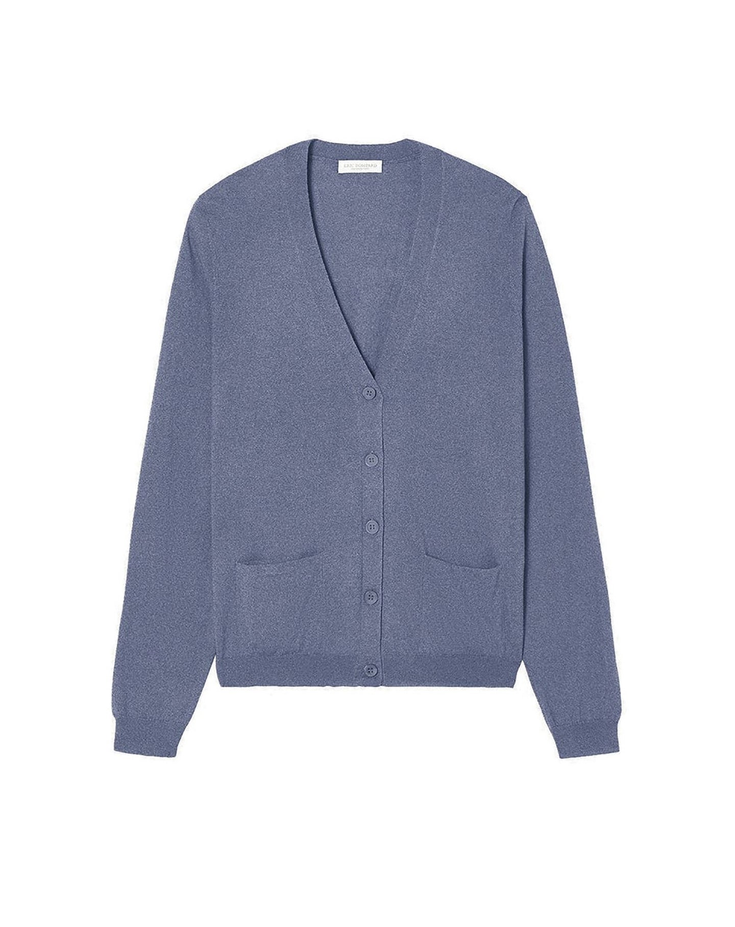 Ultra-fine cashmere cardigan - Denim