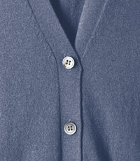 Ultra-fine cashmere cardigan - Denim