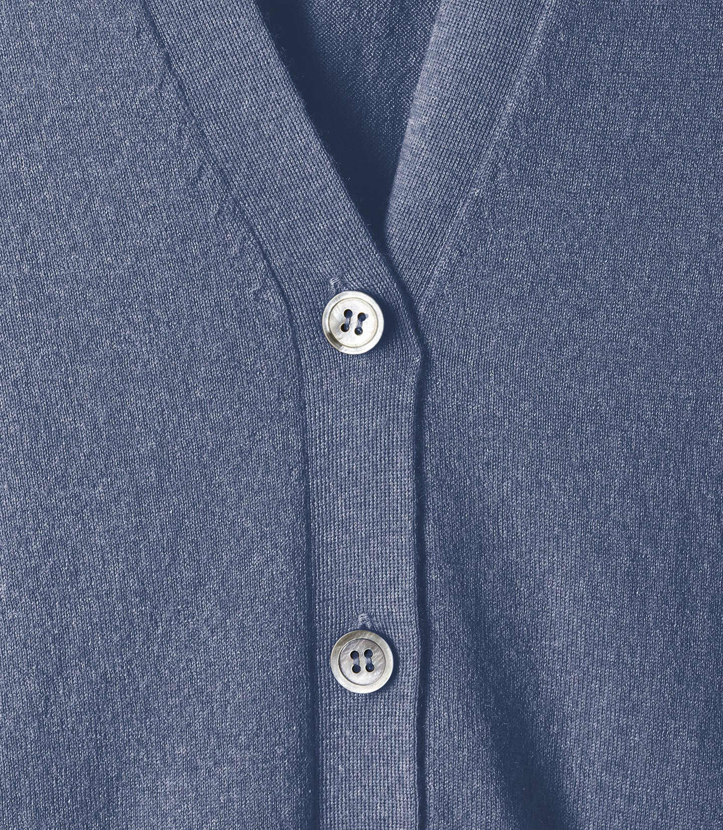 Ultra-fine cashmere cardigan - Denim