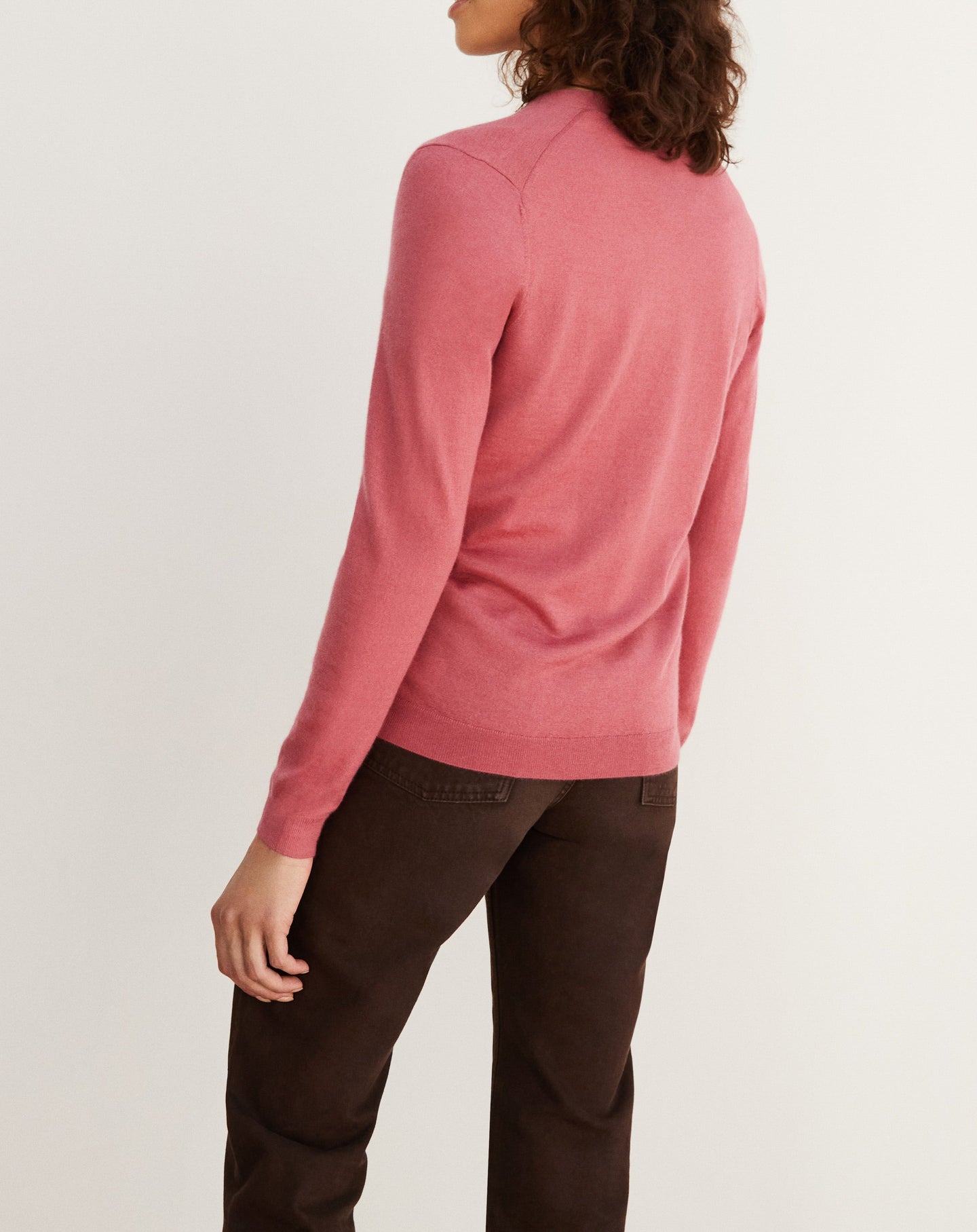Ultra-thin cardigan with cashmere pockets - Bois de Rose