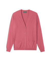 Ultra-thin cardigan with cashmere pockets - Bois de Rose