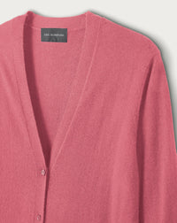 Ultra-thin cardigan with cashmere pockets - Bois de Rose