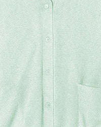 Ultra-thin cashmere cardigan with pockets - Vert d'Eau