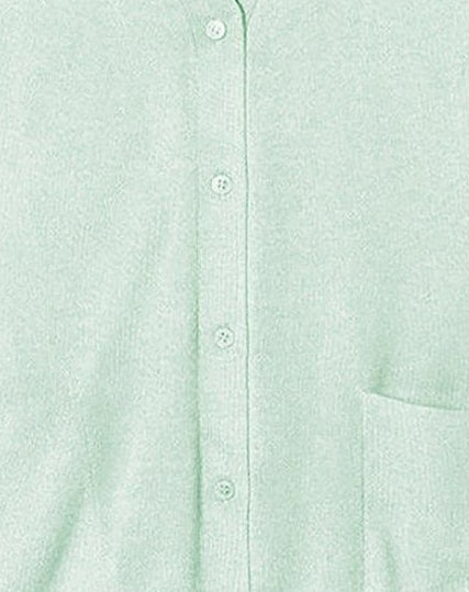 Ultra-thin cashmere cardigan with pockets - Vert d'Eau