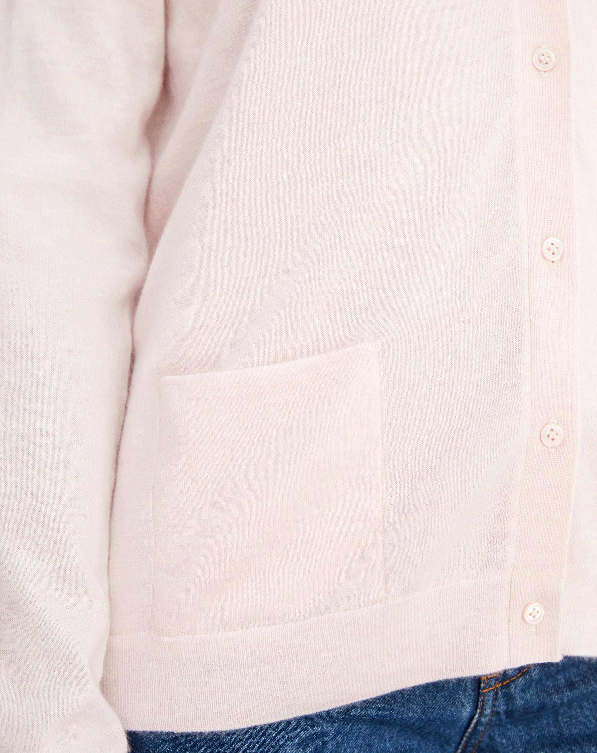 Cardigan ultrafin à poches en cachemire - Aubepine chiné