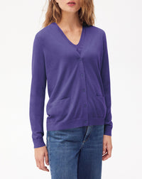 Ultra-fine cashmere cardigan - Denim