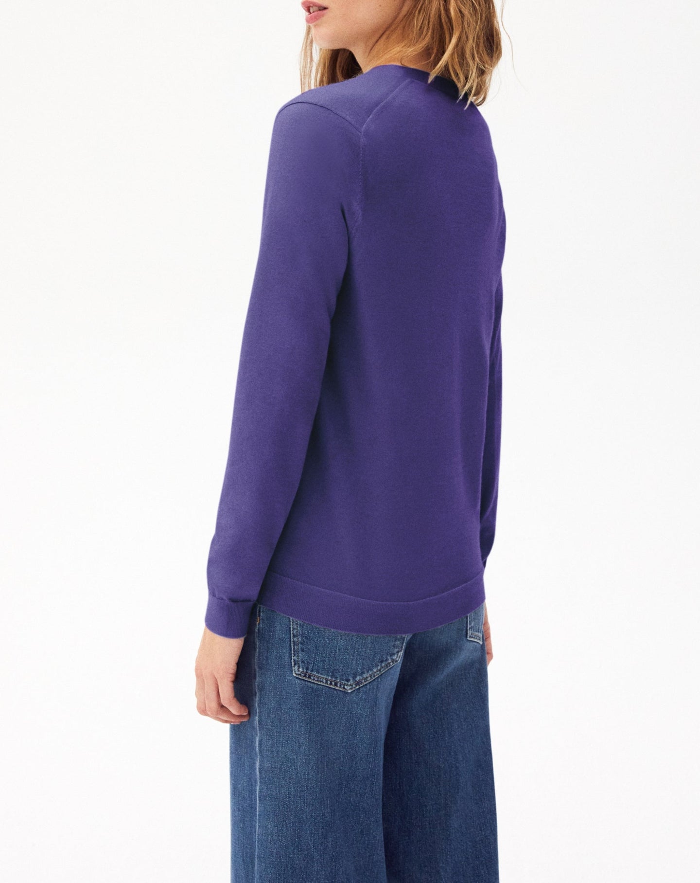 Ultra-fine cashmere cardigan - Denim