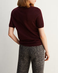 RECO70Pull V Manches Courtes Ultrafin Contemporain - Azuki