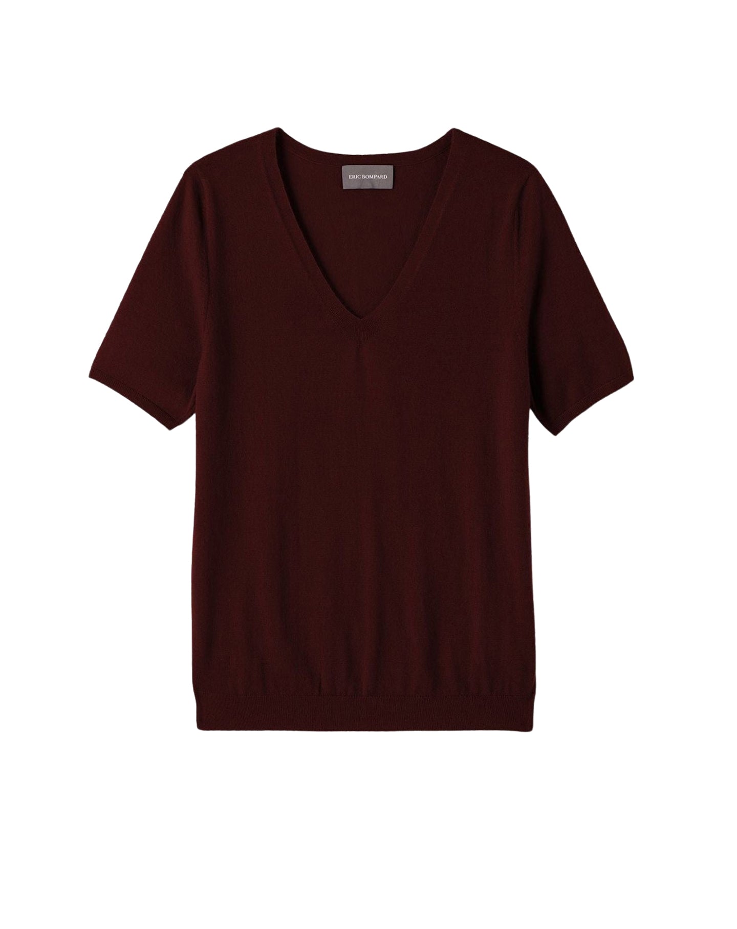 Pull V Manches Courtes Ultrafin Contemporain - Azuki