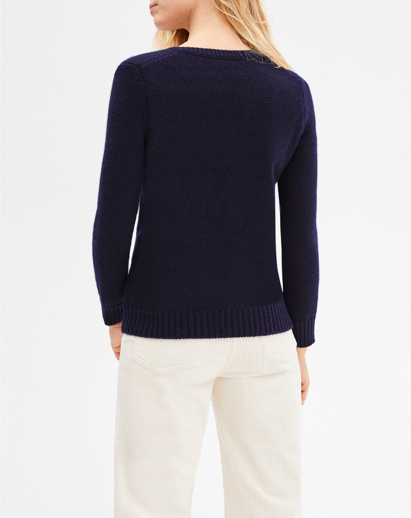 Cashmere V jumper - Navy