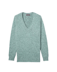 Cashmere V jumper - Horizon & Menthe Glacée