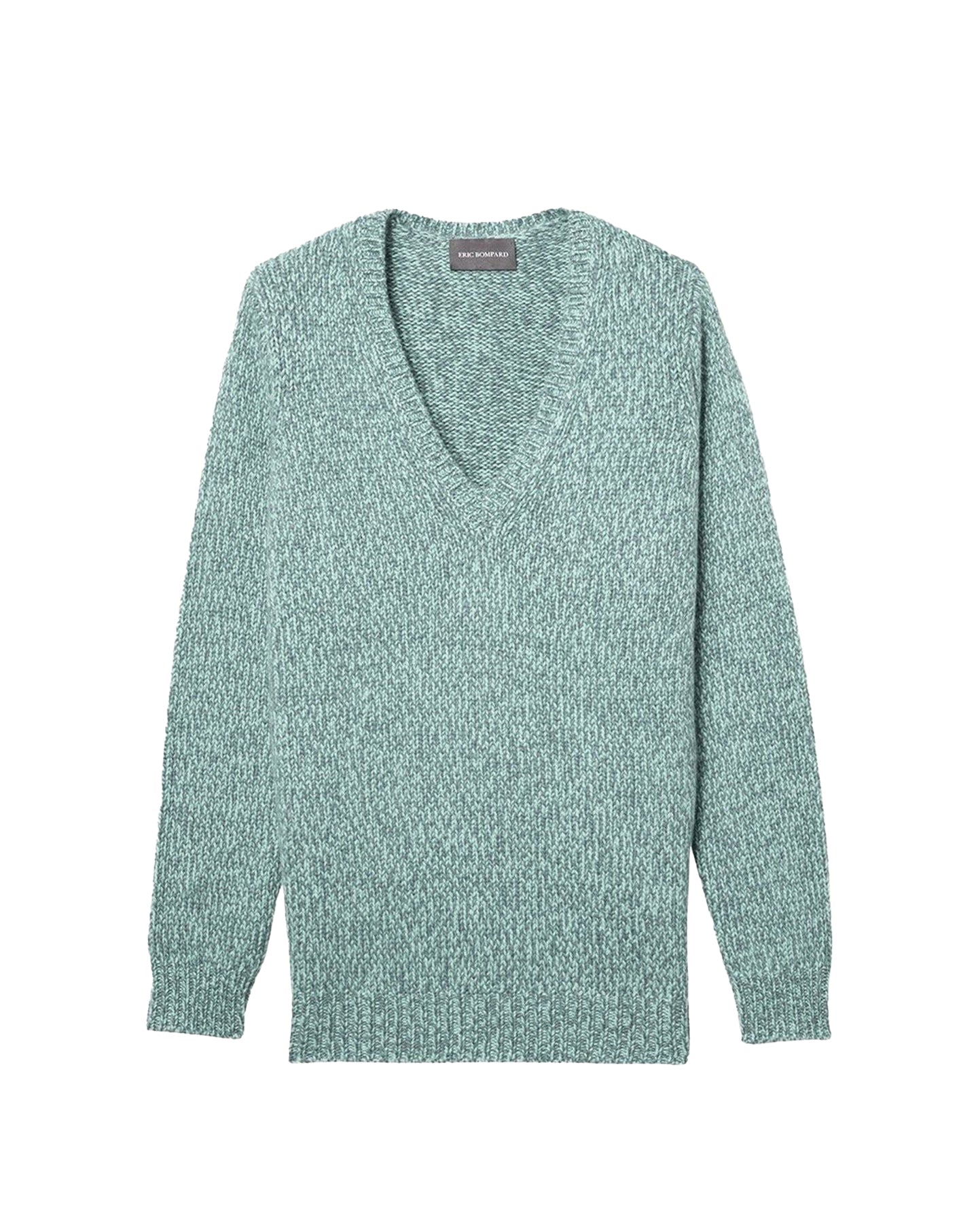 Cashmere V jumper - Horizon & Menthe Glacée