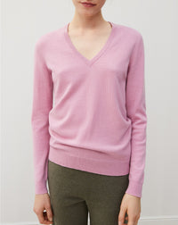 Classic cashmere V jumper - Blue Poet