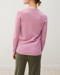 Classic cashmere V jumper - Blue Poet
