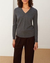 Soft cashmere V-neck jumper - Loup