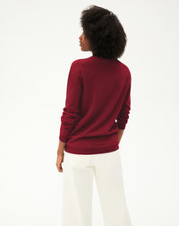 Classic cashmere V jumper - Paprika