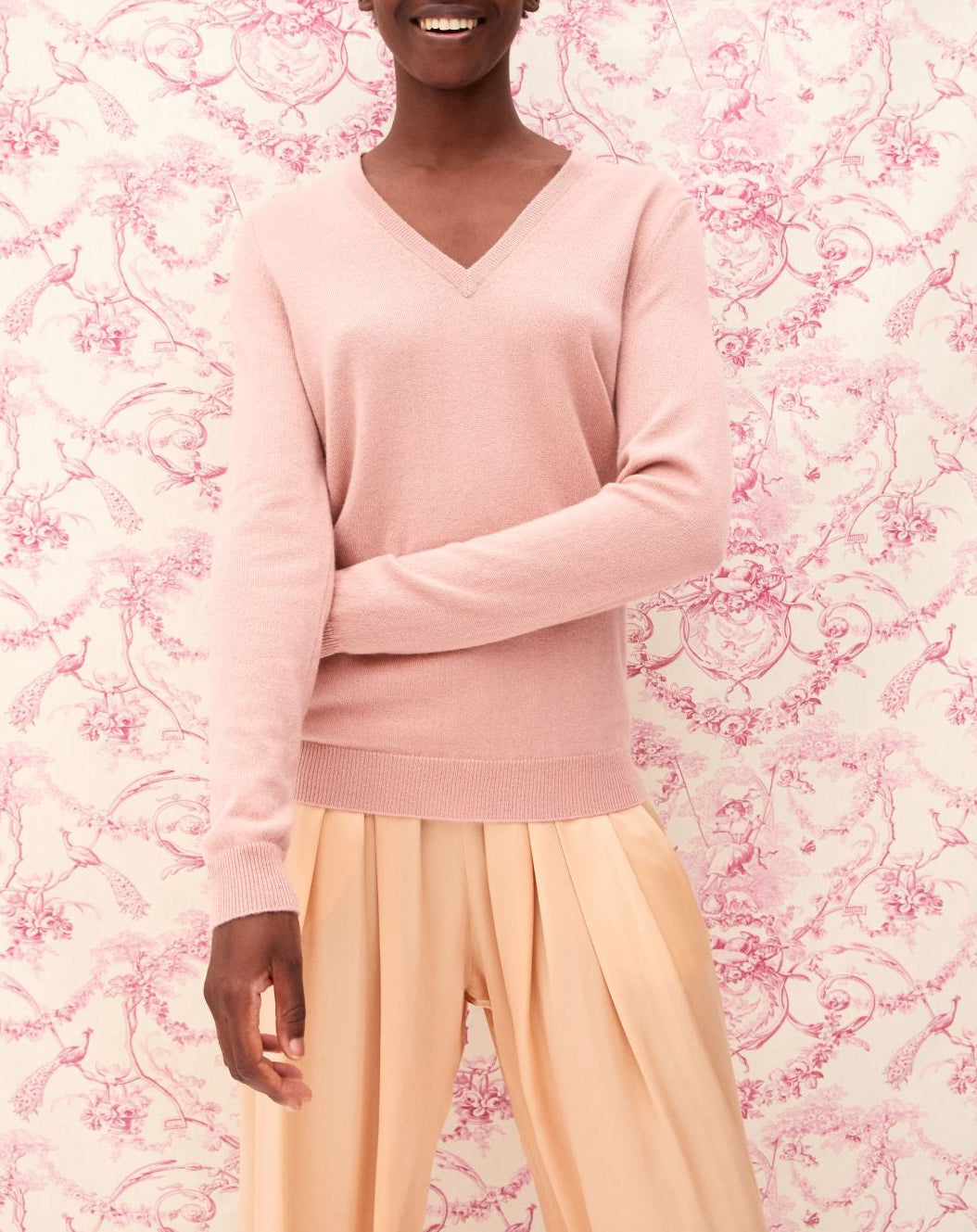Classic cashmere jumper - Blush